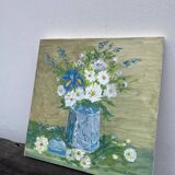 Oil painting on canvas, bouquet of flowers