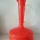 Vase, pichet verre Empoli orange année 70