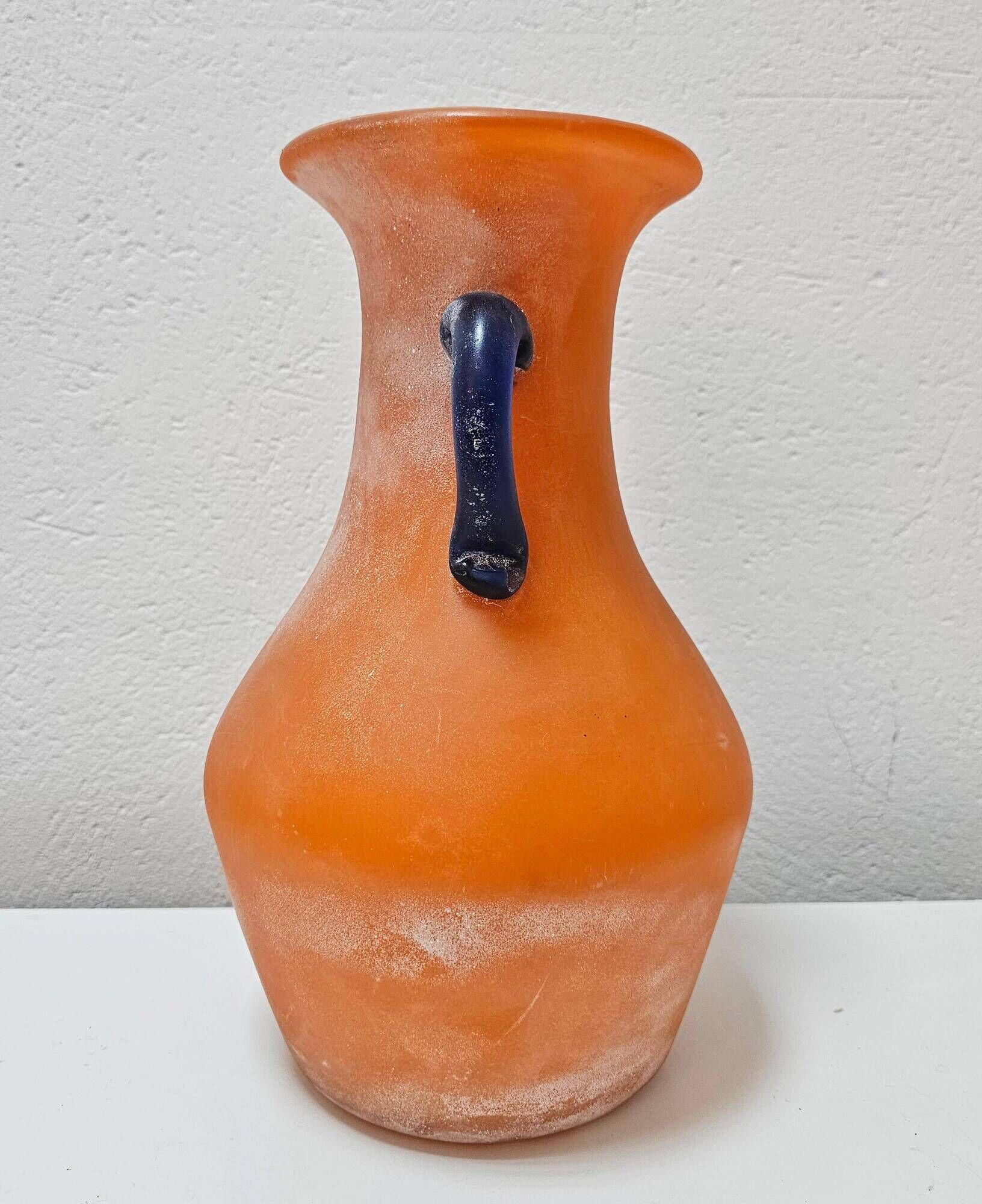 Scavo Glass Vase from Murano by Carlo Moretti, 1970s