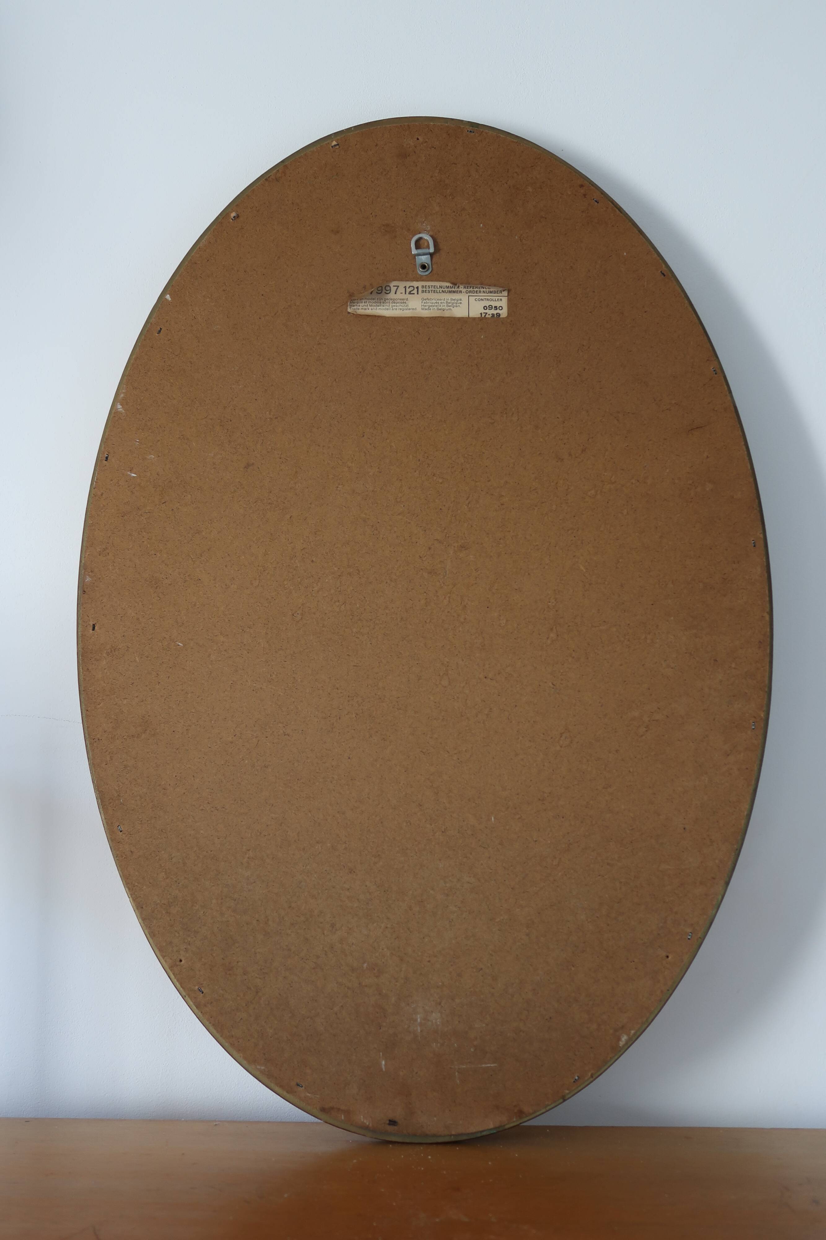 Miroir ovale doré vintage