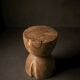 PIA stool in hand-carved solid recycled teak
