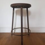 Vintage industrial tripod stool