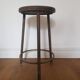 Vintage industrial tripod stool