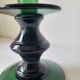 Empoli verde candle holder in green glass
