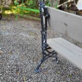 Old cast iron garden bench 114cms long
