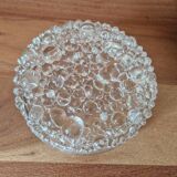 Pair of ceiling lights - Staff Leuchten - In aluminium and moulded glass with a bubble pattern.