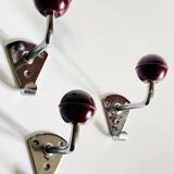 Chrome and bakelite coat hooks from the 70s