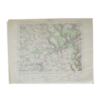 Vintage map of Briey