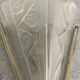 Pair of art deco metal and satin pressed glass sconces