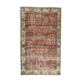 Anatolian handmade vintage rug 238 cm x 142 cm