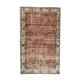 Anatolian handmade vintage rug 238 cm x 142 cm