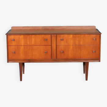 Retro Teak 1960s Homeworthy Chest Of Drawers TV Cabinet Sideboard