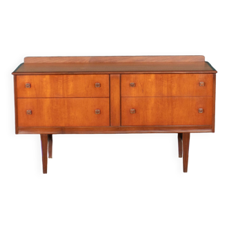 Retro Teak 1960s Homeworthy Chest Of Drawers TV Cabinet Sideboard