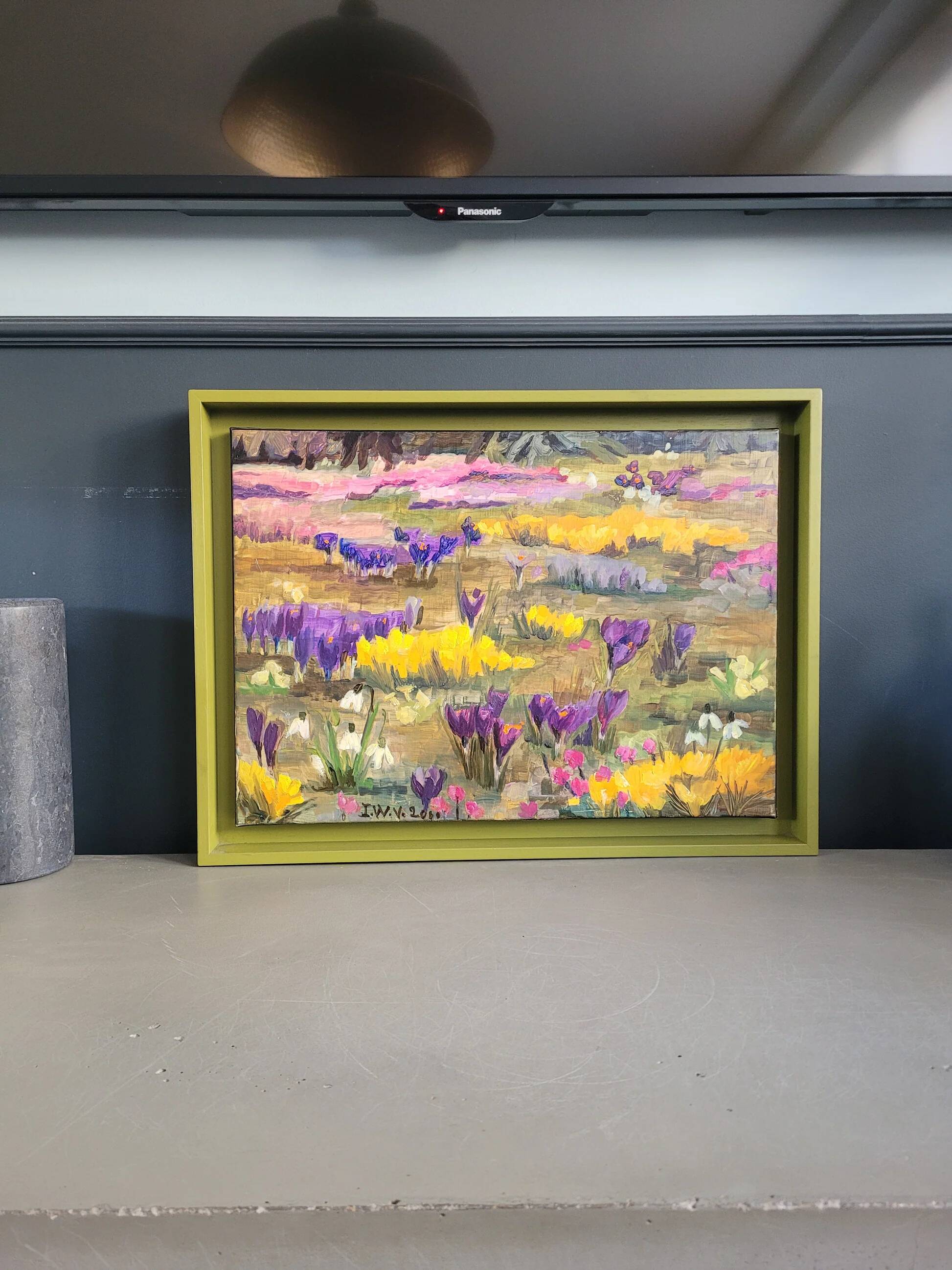 Table "Our Garden" by I. Wyss-Villard, 2000 - oil on canvas American frame