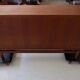 Modern mid-century teak sideboard with brass details.