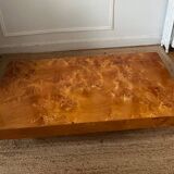 Rochebobois elm burl coffee table, 1970s