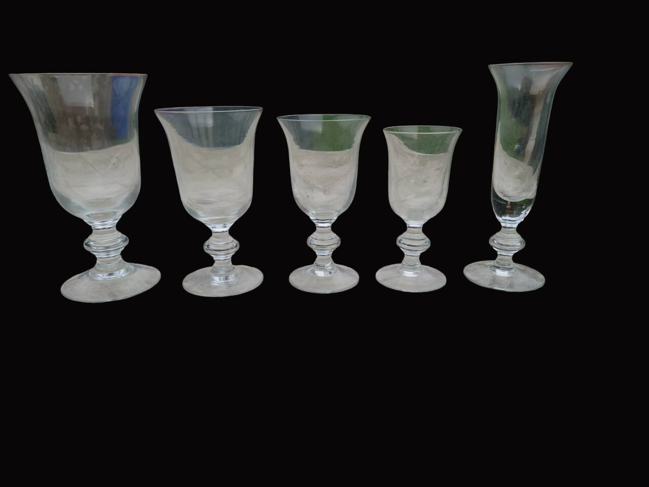 Set of 40 La Rochère Amitier crystal glasses from the 19th century + 8 replacements