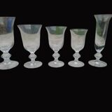 Set of 40 La Rochère Amitier crystal glasses from the 19th century + 8 replacements