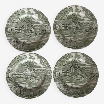 4 Lunéville English Style Dessert Plates