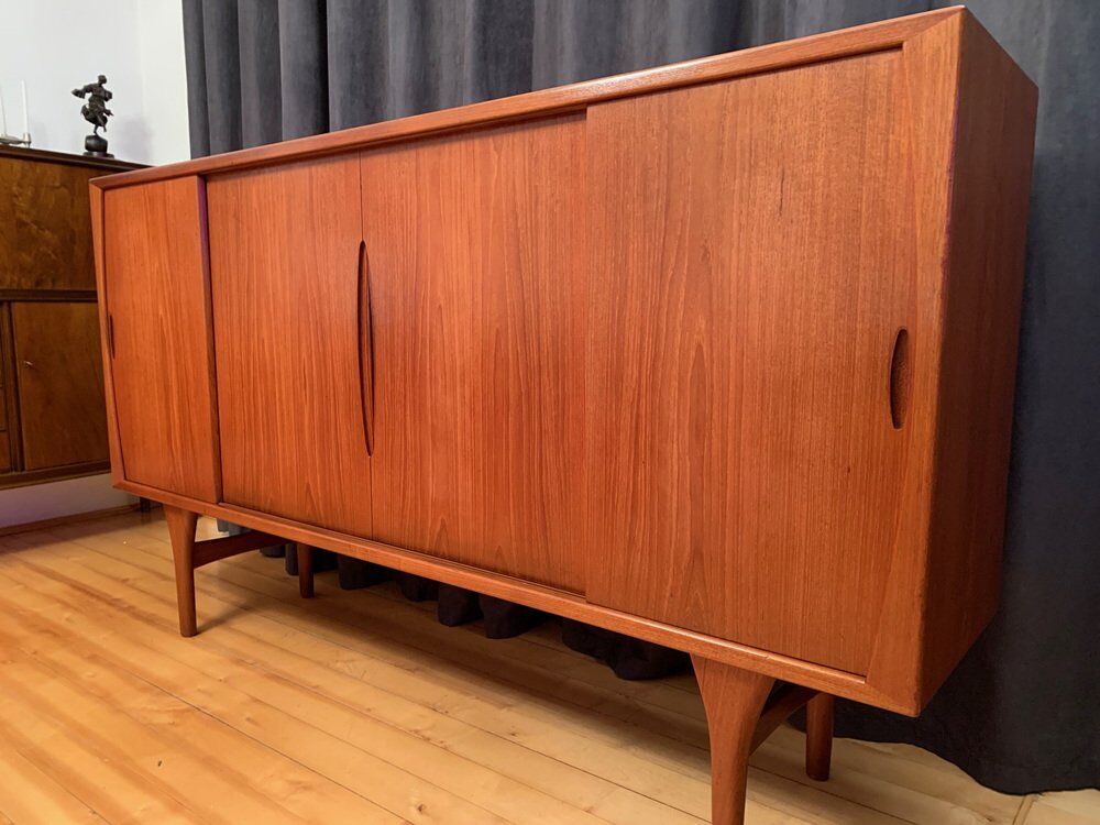 Danish highboard by Henning Kjaernulf for Bruno Hansen, 1960s