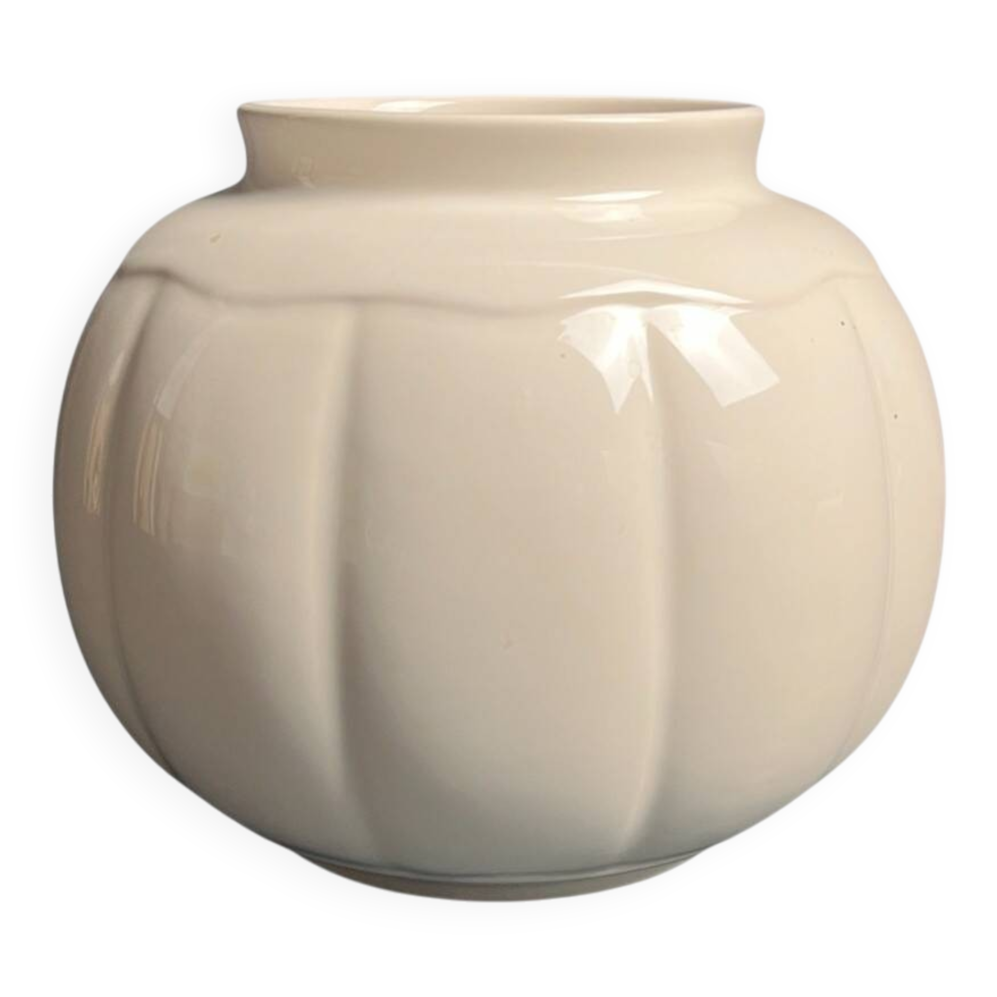 Art Deco, ceramic ball cache pot Italy early 20th century