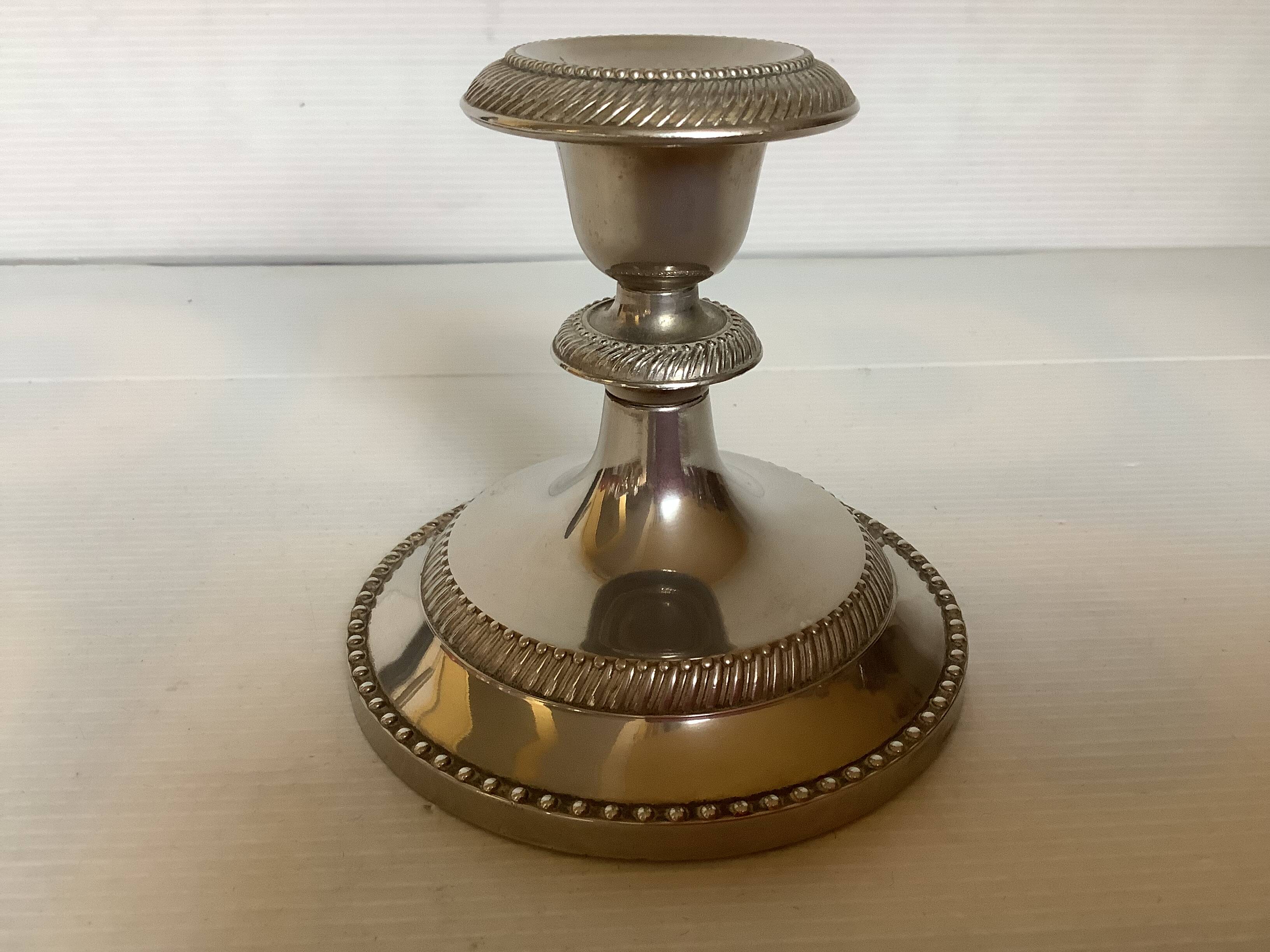 Alloy Silver Metal Candlestick