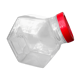 Glass candy jar red lid borgonovo italy