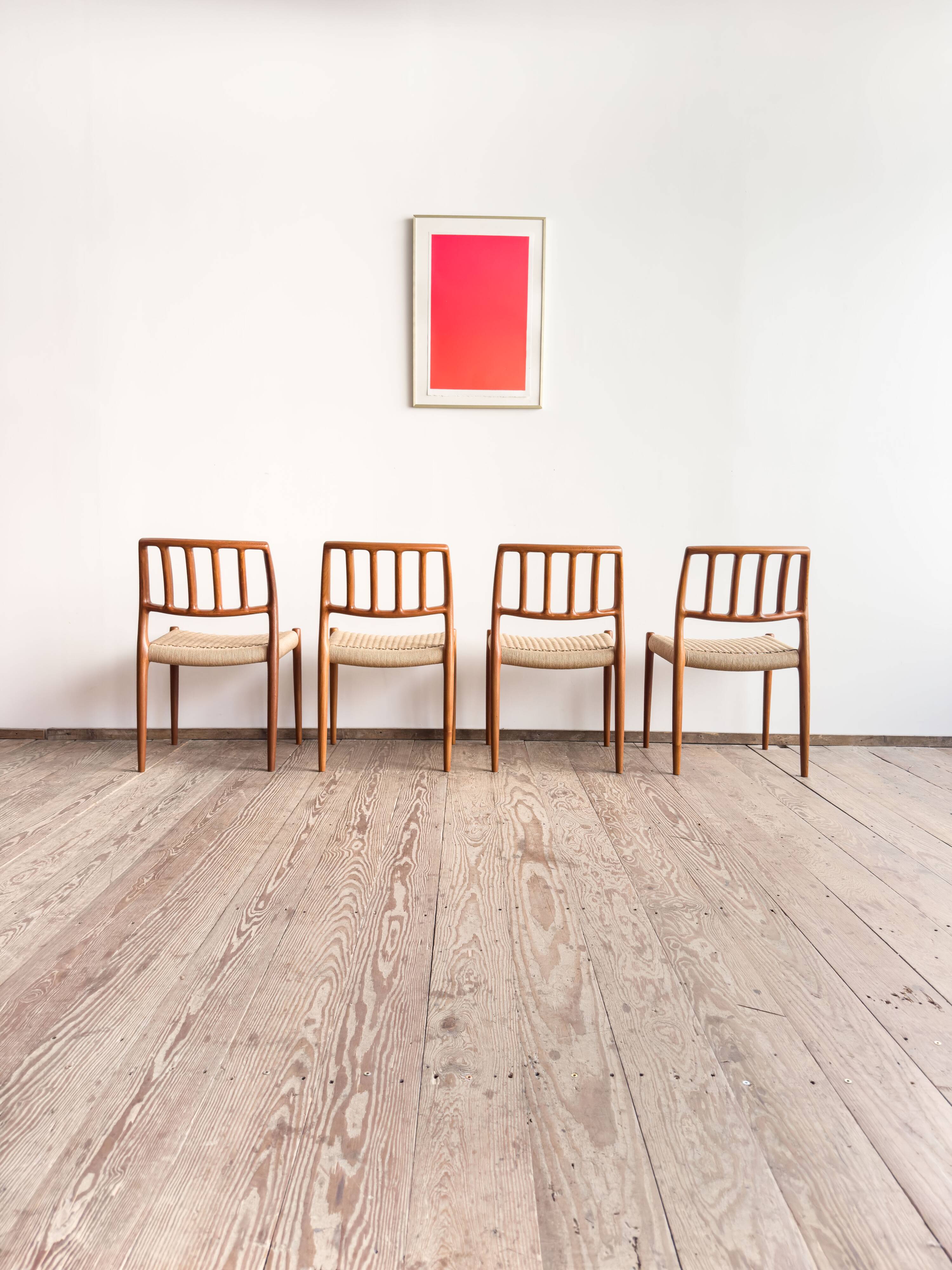 4 chaises danoises par Niels O. Møller, JL. Moller # 83, années 1960