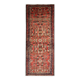 Tapis de couloir et d'escalier vintage géométrique style milieu du siècle, en laine nouée à la main.