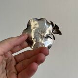 Petit vide-poche en métal argenté