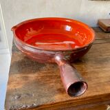 Very large ceramic frying pan by Juliette Derel, circa 1960
