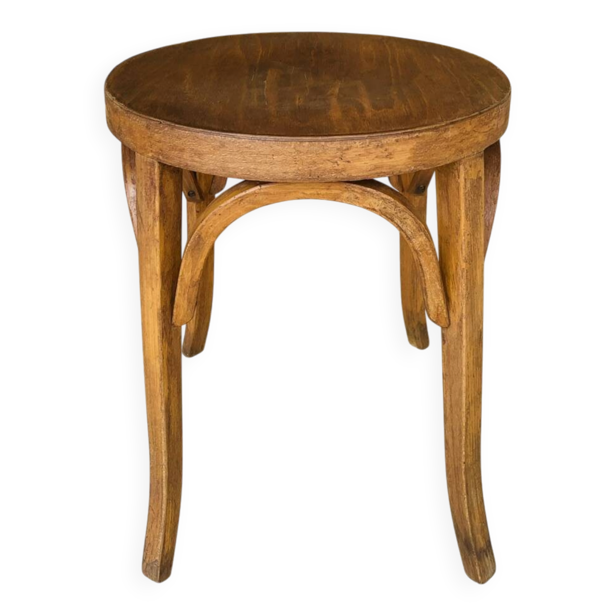 Curved Wood Stool Vintage, Baumann, Circa 1950s/1960s