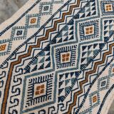 Hand-woven natural wool hallway rug