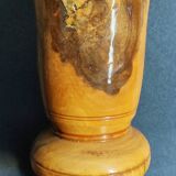 Vintage turned olive wood bowl