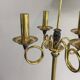 Floor lamp in brushed steel and brass. In the style of Maison Charles