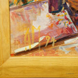 Garden pond with water lilies, 1994 – Oil painting by Alexander Michael