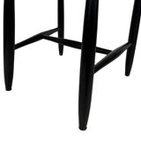 Vintage set of four -bar chair made of black lacquered wood - 1960s
