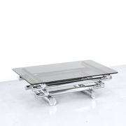 Midcentury 1970s Italian Stacked Chrome Coffee Table