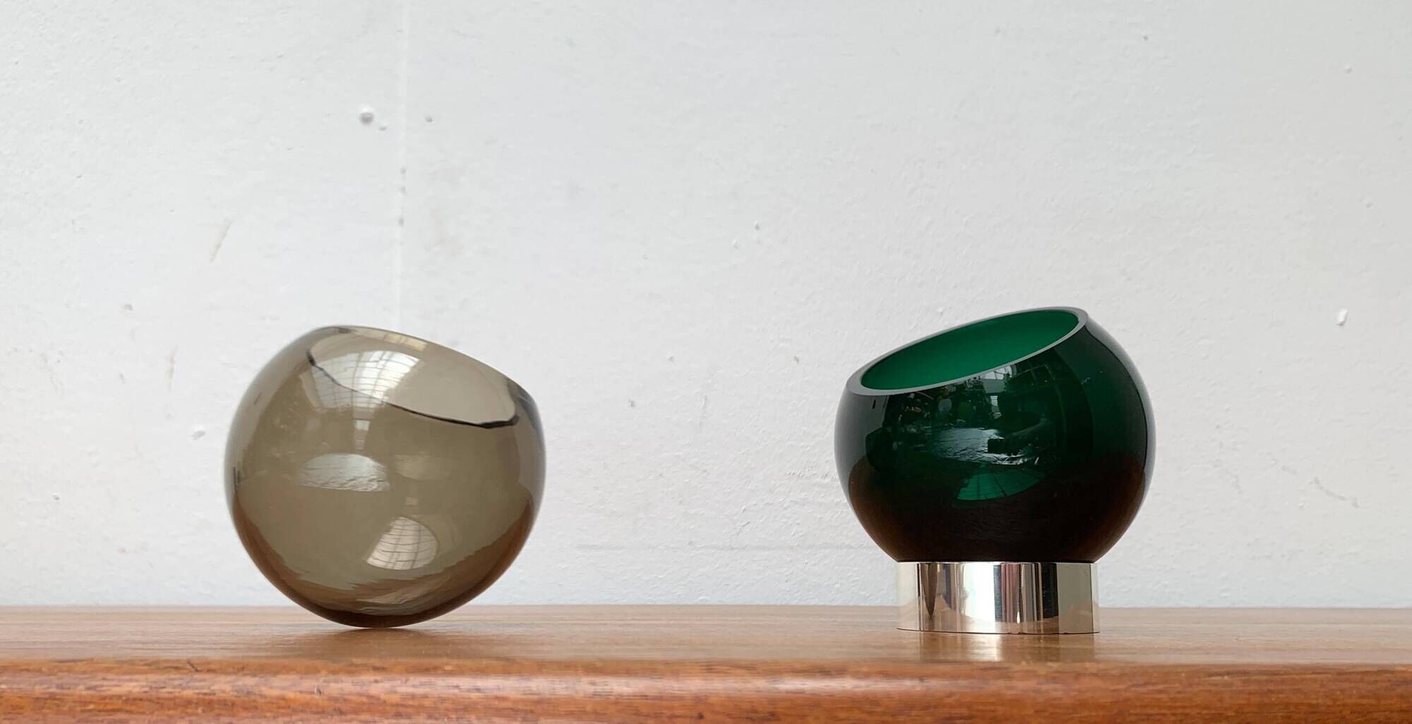 Mid-century modern German space-age glass balls by Quist, 1960s, set of 3