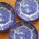 3 Broadhurst Staffordshire English earthenware calotte plates