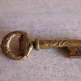 Brass key-shaped corkscrew