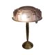Lampe de table, bronze et verre courbé, Muller Frères, Art Déco, années 30 – Luneville, France