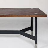 Banc italien en teck et métal, 1970