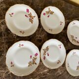 Set of 6 desert plates Porcelain from Limoges