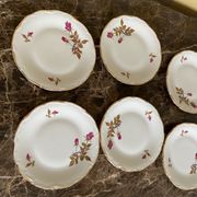 Lot de 6 assiettes à désert Porcelaine de Limoges