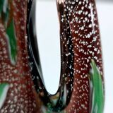 Brown Murano Glass Ashtray / Catchall by Fratelli Toso with Murrines