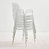 Fauteuil de jardin empilable, lot de 6