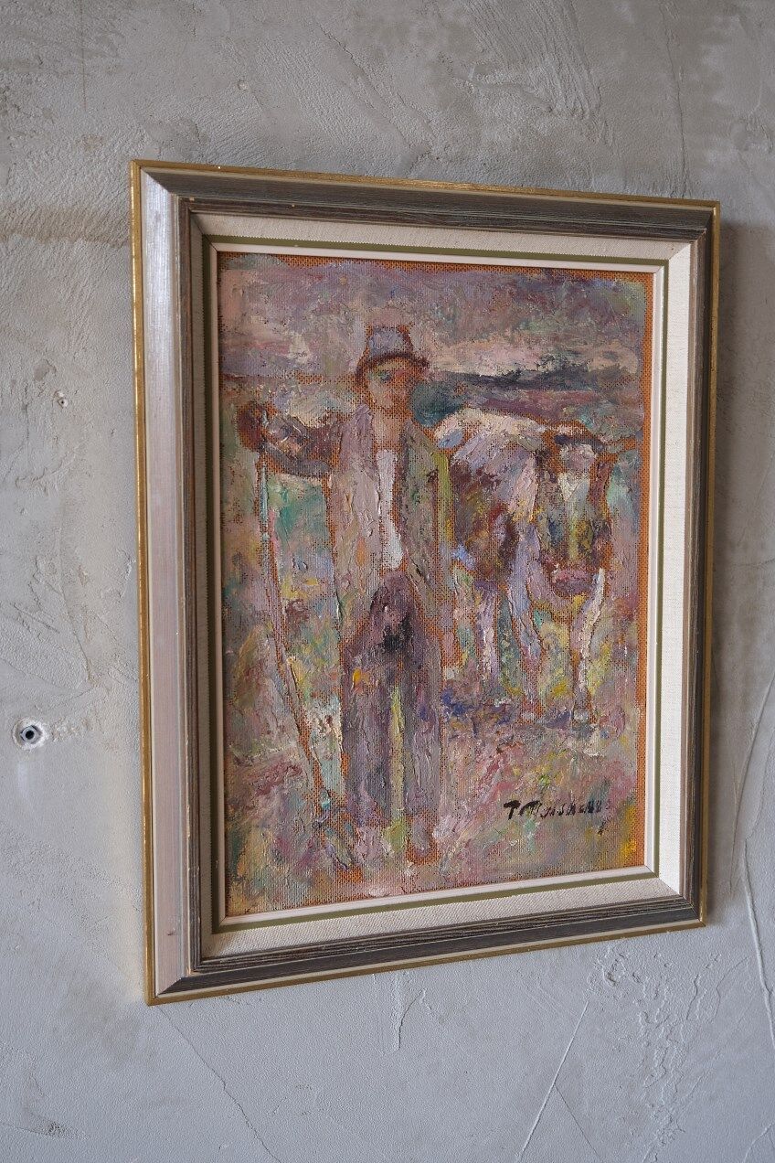 Pal matskassy, hungarian modern painting, 1960s, oil on panel, framed