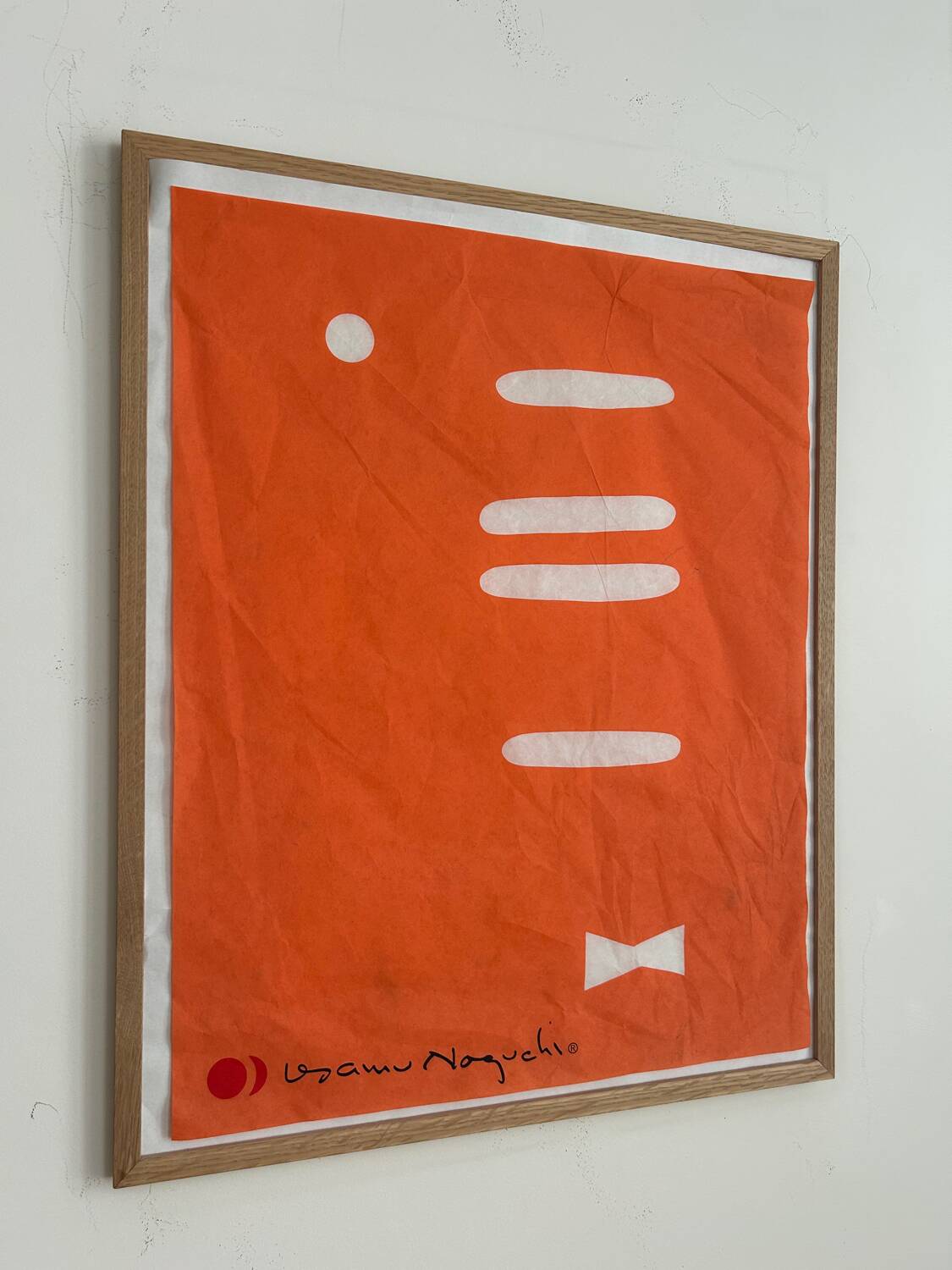 “Bowtie” silkscreen poster on washi paper by Isamu Noguchi