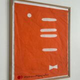 “Bowtie” silkscreen poster on washi paper by Isamu Noguchi